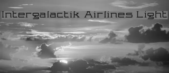 Intergalactik Airlines Light Font examples