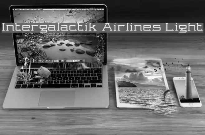 Intergalactik Airlines Light Font examples