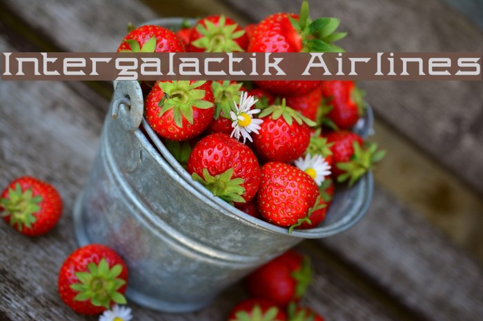 Intergalactik Airlines Font examples