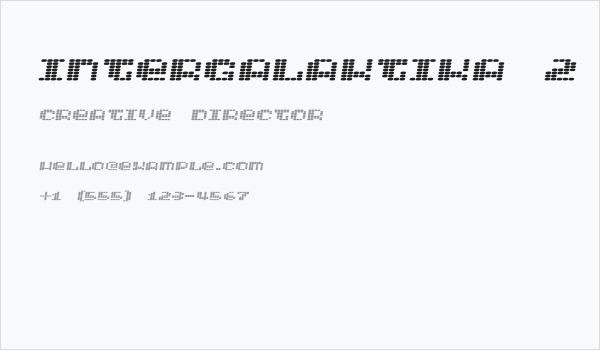 Intergalaktika 2 Business Card