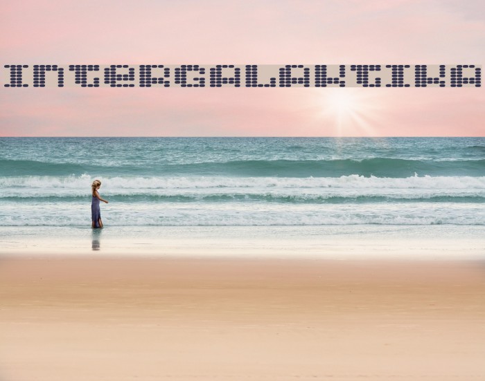 Intergalaktika Font examples