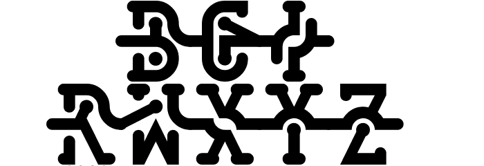 Interlock Regular Font LOWERCASE