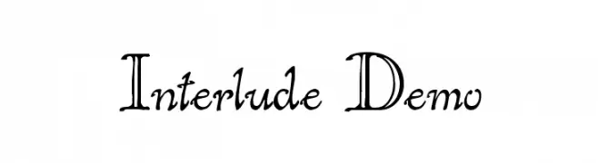 Interlude Demo  baixar fontes gratis
