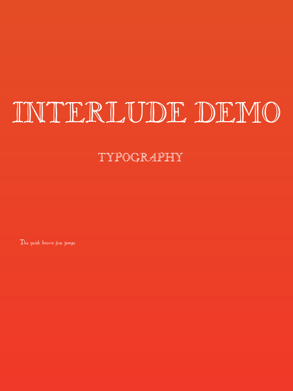 Interlude Demo Poster