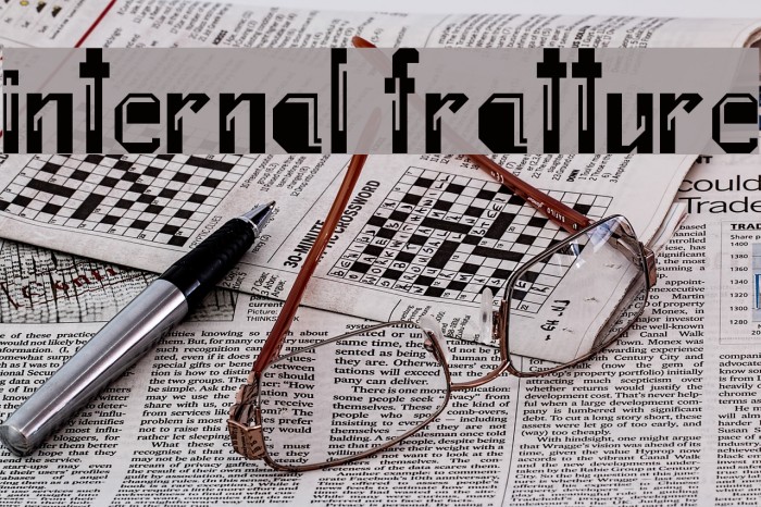 Internal Fratture Font examples