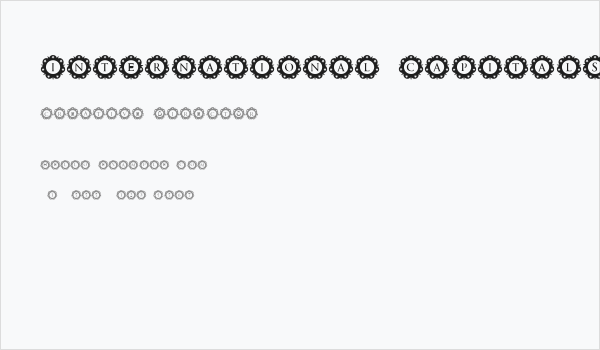 International Capitals Regular Business Card