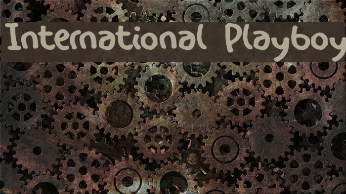 International Playboy Font examples