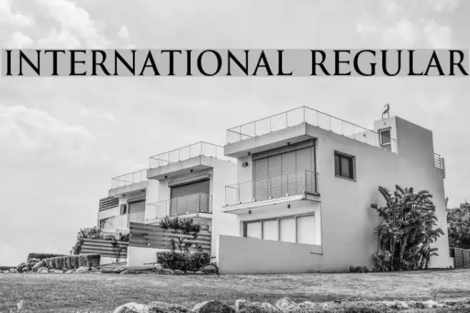 International Regular Font examples