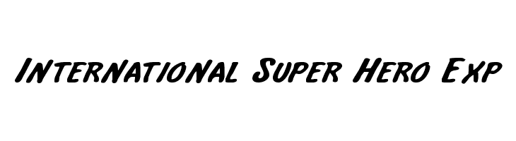 International Super Hero Exp Font