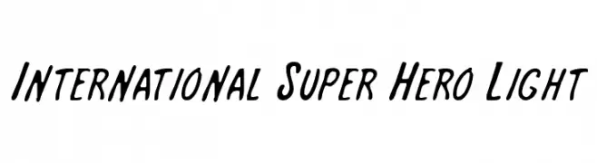 International Super Hero Light  Frei Schriftart Herunterladen