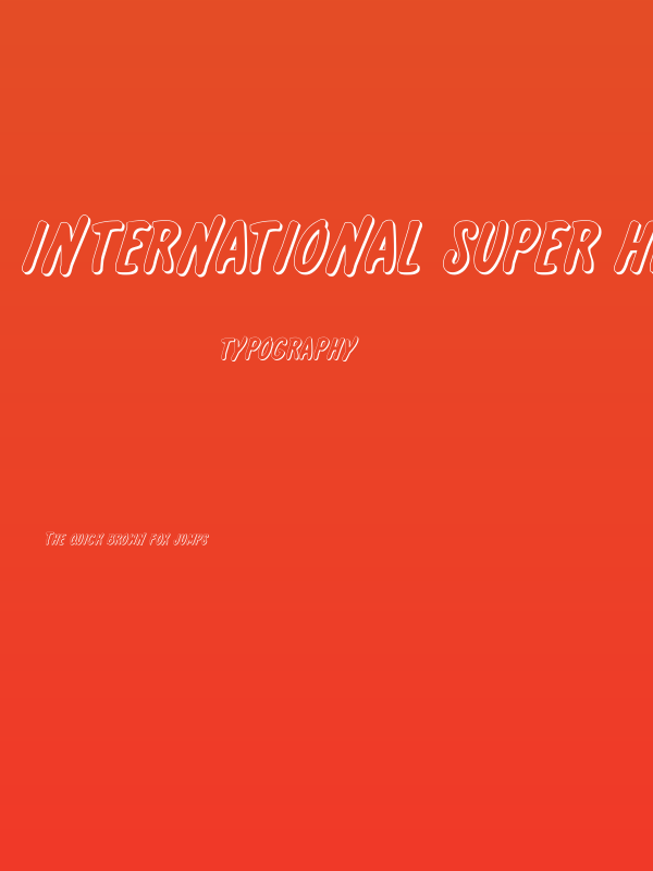 International Super Hero Out Poster