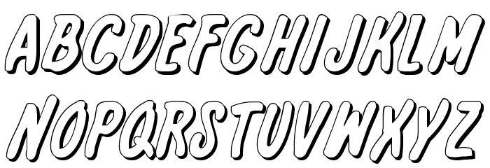 International Super Hero Out Font LOWERCASE