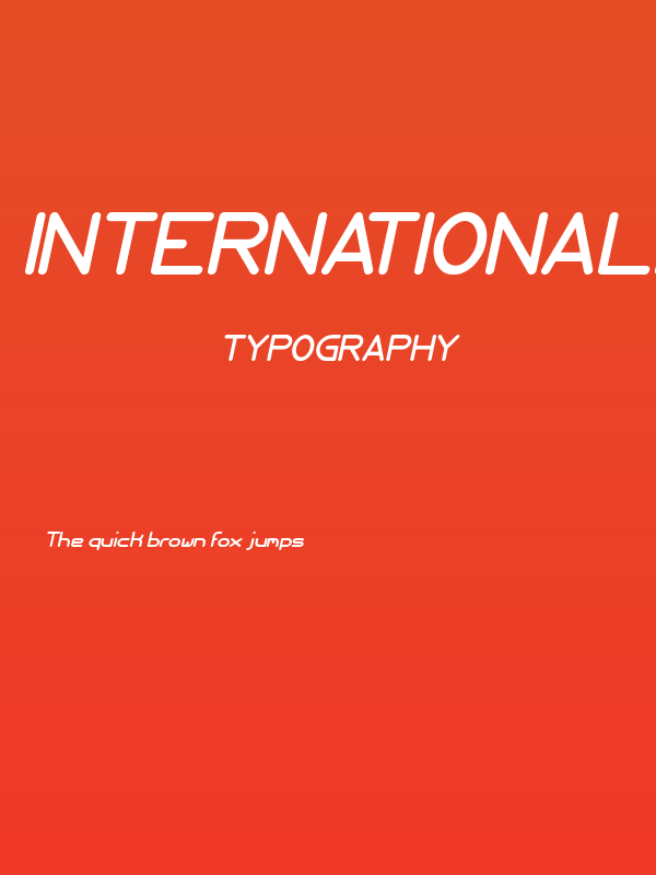 Internationalist Bold Italic Poster