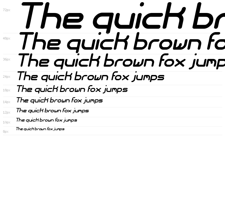 Internationalist Bold Italic Waterfall