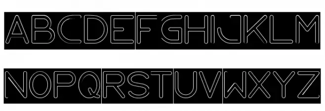 Internationalist-Hollow-Inverse Schriftart Groß