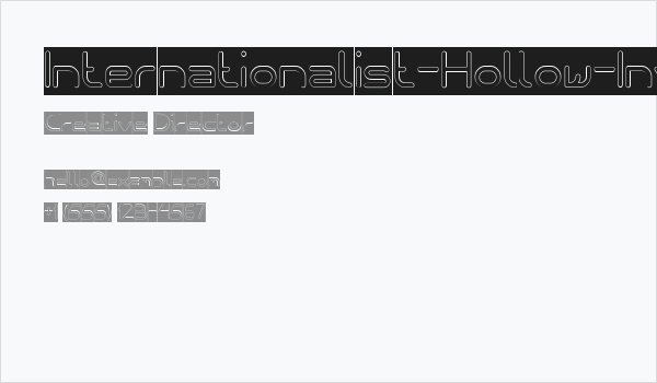 Internationalist-Hollow-Inverse Business Card