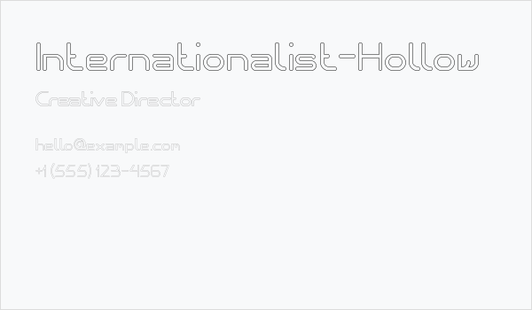 Internationalist-Hollow Business Card
