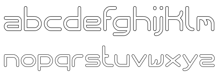 Internationalist-Hollow Font LOWERCASE
