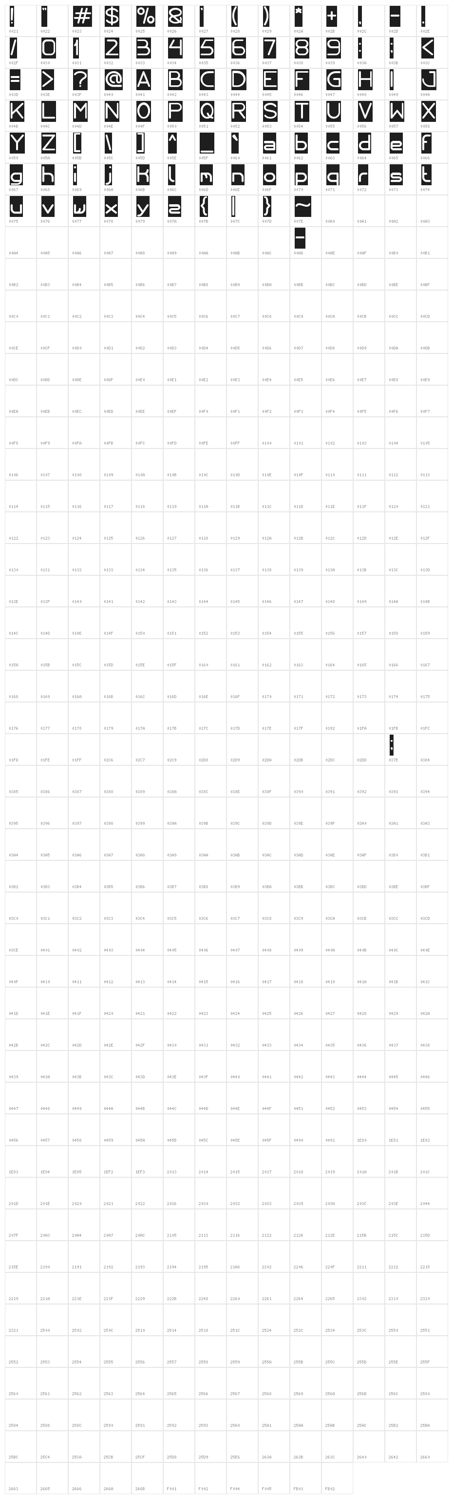 Internationalist-Inverse Character Map