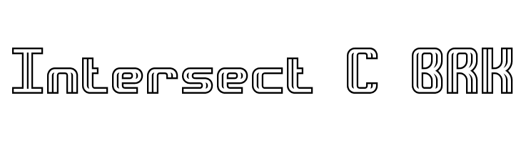 Intersect C BRK Font