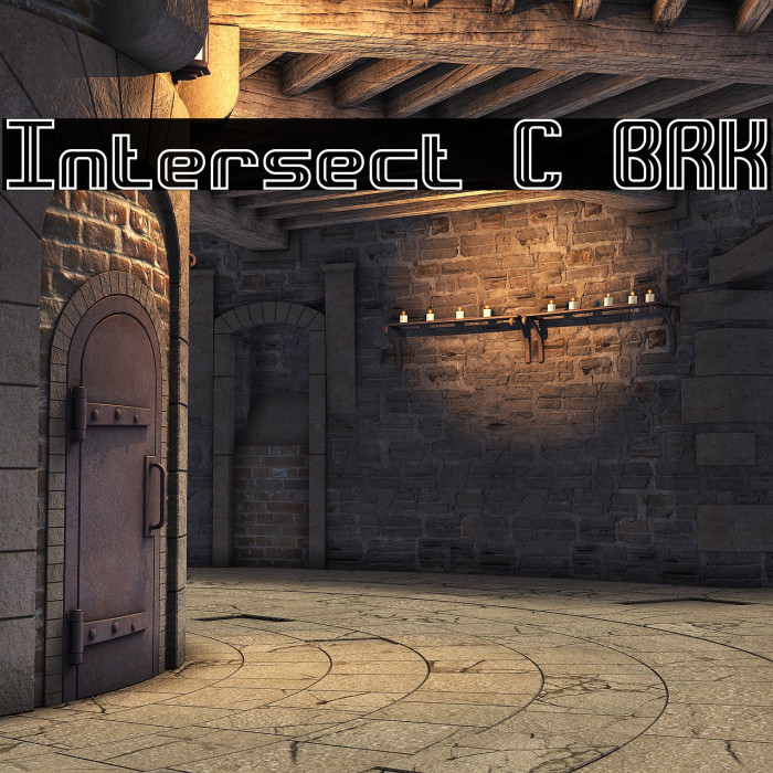 Intersect C BRK Font examples
