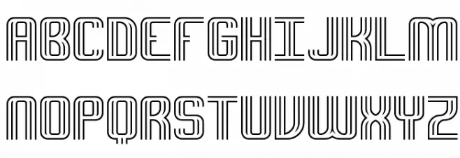 Intersect O BRK Schriftart Groß