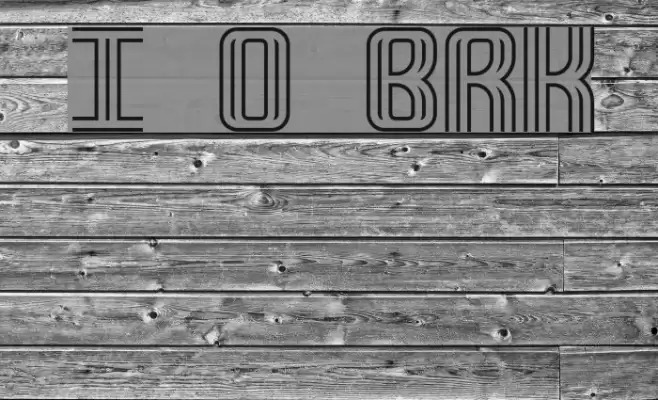 Intersect O BRK Schriftart examples