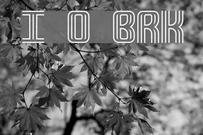 Intersect O BRK Schriftart examples