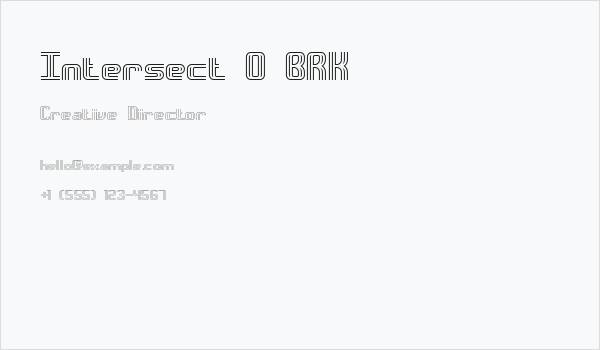 Intersect O BRK Business Card