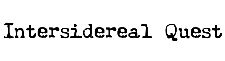Intersidereal Quest  Free Fonts Download