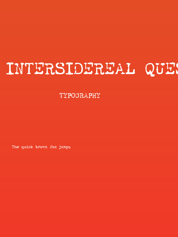 Intersidereal Quest Poster