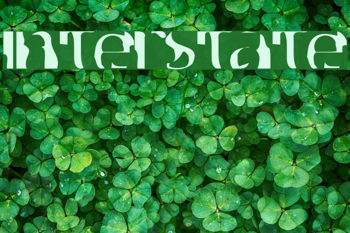 Interstate Font examples
