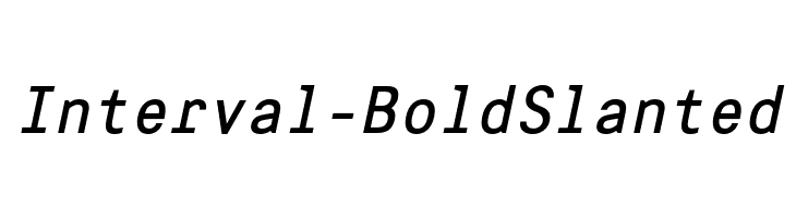 Interval-BoldSlanted  les polices de caractères gratuit tlcharger