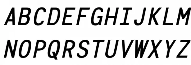 Interval-BoldSlanted Schriftart Groß