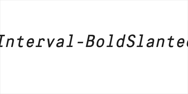 Interval-BoldSlanted Logo