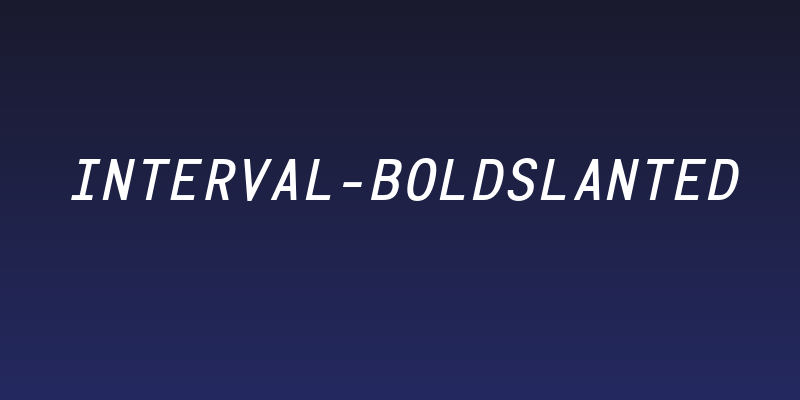 Interval-BoldSlanted Social Header