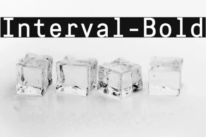 Interval-Bold Font examples