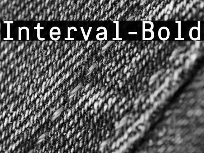 Interval-Bold Font examples