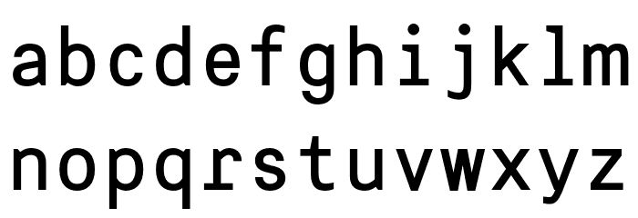 Interval-Bold Font LOWERCASE