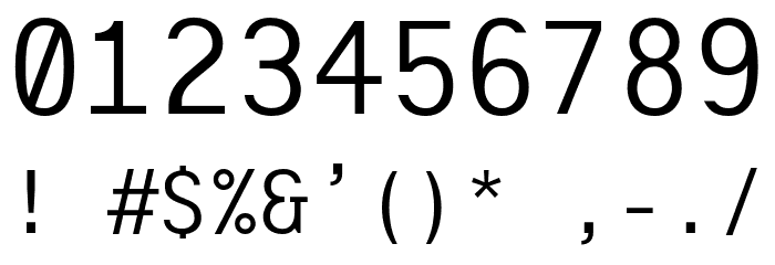 Interval-Book Font OTHER CHARS