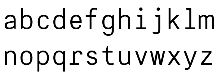 Interval-Book Font LOWERCASE