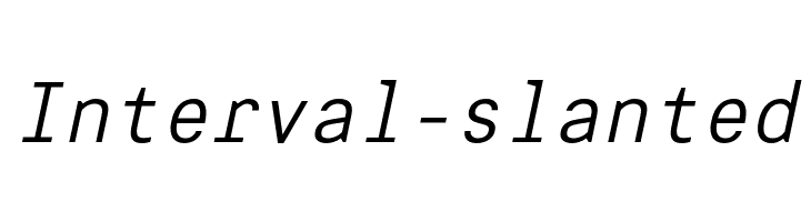 Interval-slanted  Frei Schriftart Herunterladen