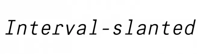 Interval-slanted  Fuentes Gratis Descargar