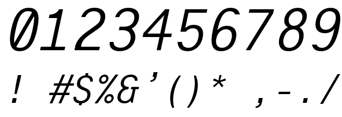 Interval-slanted Font OTHER CHARS