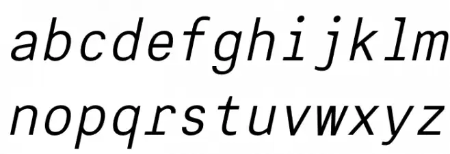 Interval-slanted 字体 小写
