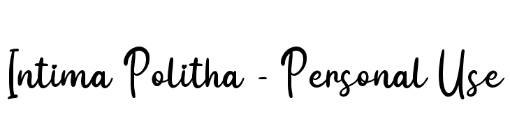 Intima Politha - Personal Use  नि: शुल्क फ़ॉन्ट्स डाउनलोड