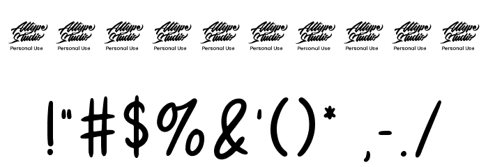 Intima Politha - Personal Use Font OTHER CHARS