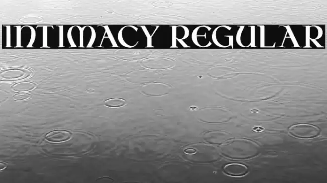 Intimacy Regular Caratteri examples