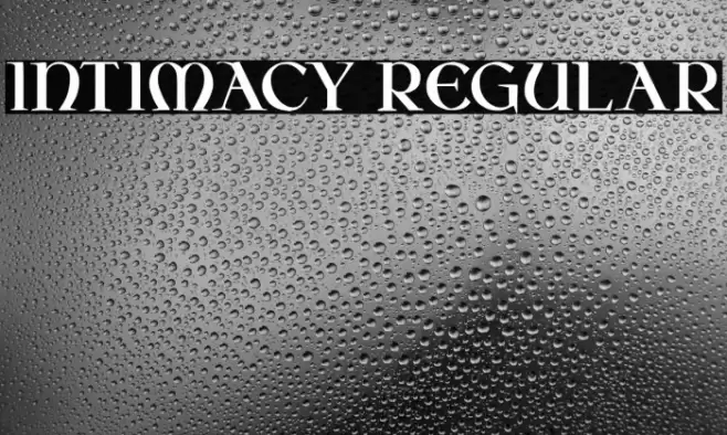 Intimacy Regular Caratteri examples