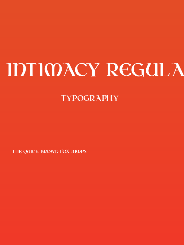 Intimacy Regular Poster